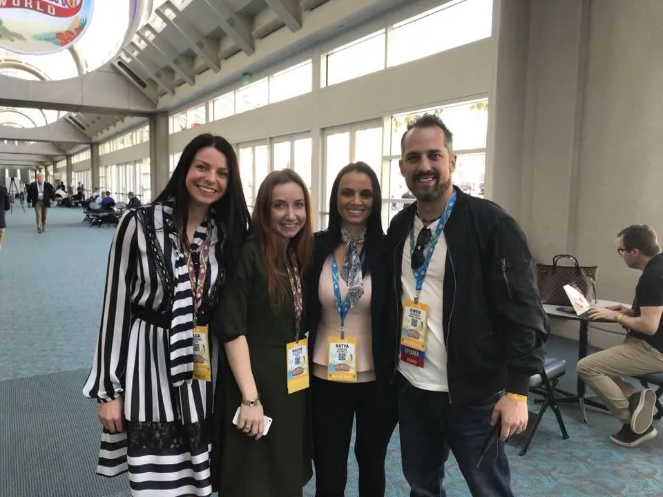 Nadia with Olga, Batya and Owen at Social Media Marketing World